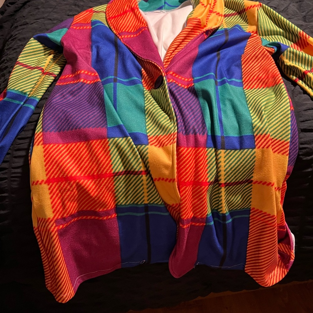 Colorful Plaid Cardigan